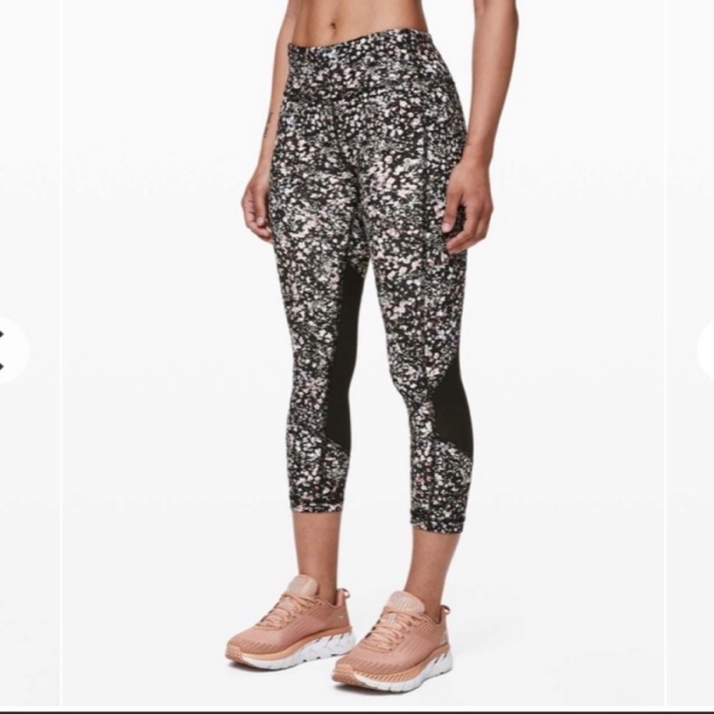 Lululemon Pace Rival Floral Spritz Cropped Leggings 4